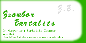 zsombor bartalits business card